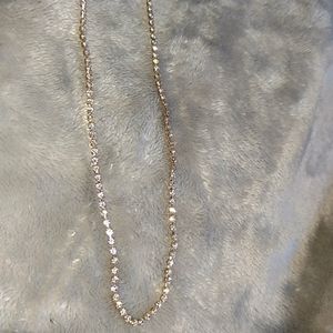 Rinestone gold necklace